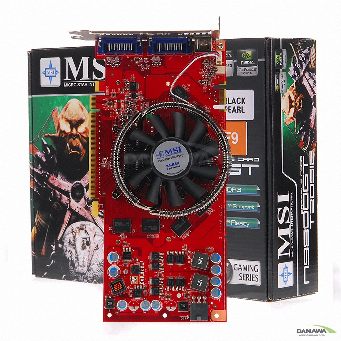 MSI ������ 9800GT N9800GT-T2D512 O.C ����Ŭ�� 512MB VF9 BLACK PEARL �����ڽ�