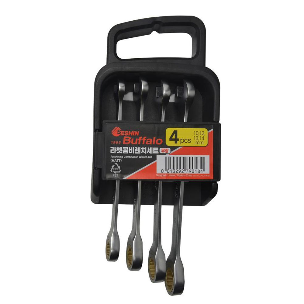 세신버팔로 플렉시블 라쳇 콤비렌치 무광 세트 (4pcs)