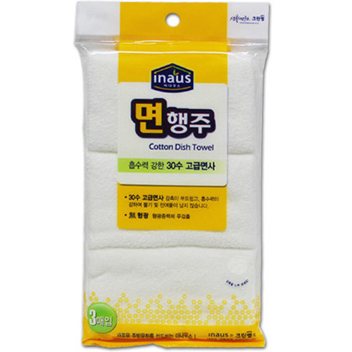 크린랲 크린랲 이나우스 면행주  3매입  5개 행주_이미지