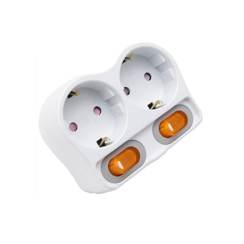 강원전자 NETmate SAFE 2구 16A ㄱ자형 멀티탭 [스위치]