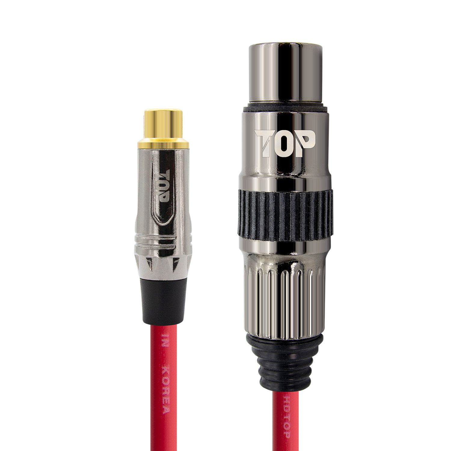 탑라인에이치디 HDTOP 메탈 RCA 암 to XLR 암 케이블 레드 (10m, HT-TP4555)_이미지