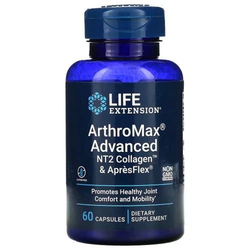  라이프익스텐션 ArthroMax 어드밴스드 NT2 콜라겐 및 ApresFlex 60캡슐 [1개]