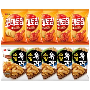 농심 포테토칩 K-양념치킨맛 5개 + 조청유과 5개_이미지