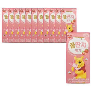 서울우유 딸기 꿀딴지 180ml (12개)_이미지