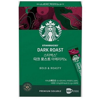 <b>스타벅스</b> 다크 로스트 아메리카노 100개입