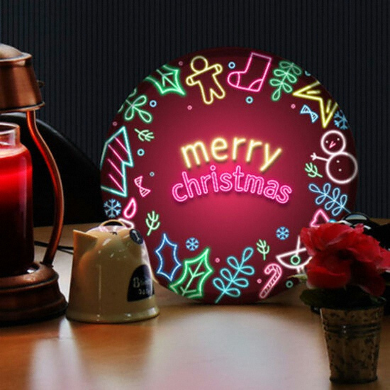 꾸밈 LED 메리크리스마스 2 액자 무드등 35cm