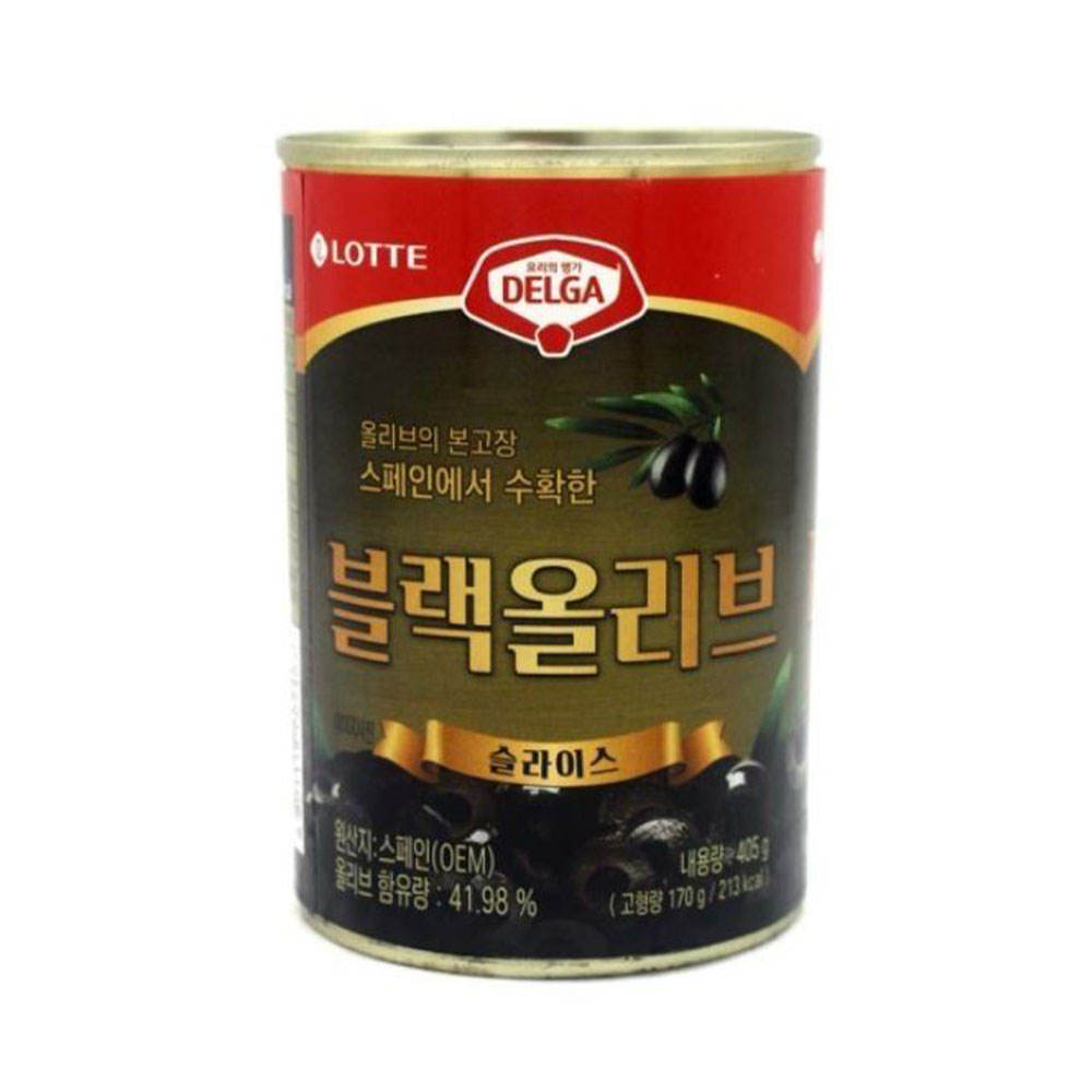 롯데푸드 델가 블랙 올리브 슬라이스 405g [1개]