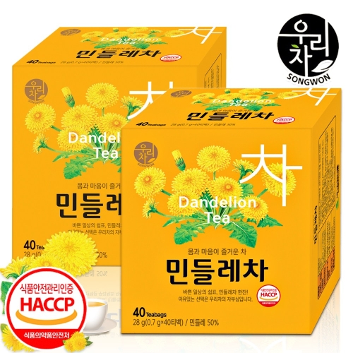 송원 민들레차 티백 40Tx2개 0.7g 40개입 2개_이미지
