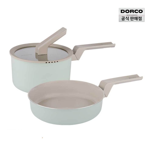 마린 민트 IH 세라믹 프라이팬 냄비 2종세트 (팬20+편수20)