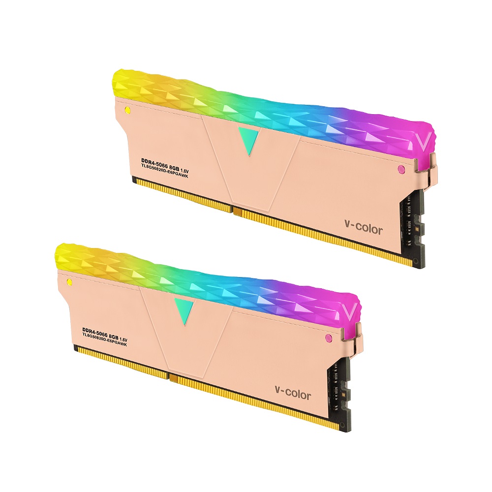 V-Color DDR4-5066 CL20 PRISM PRO RGB 골든아미스 패키지 (16GB(8Gx2))_이미지