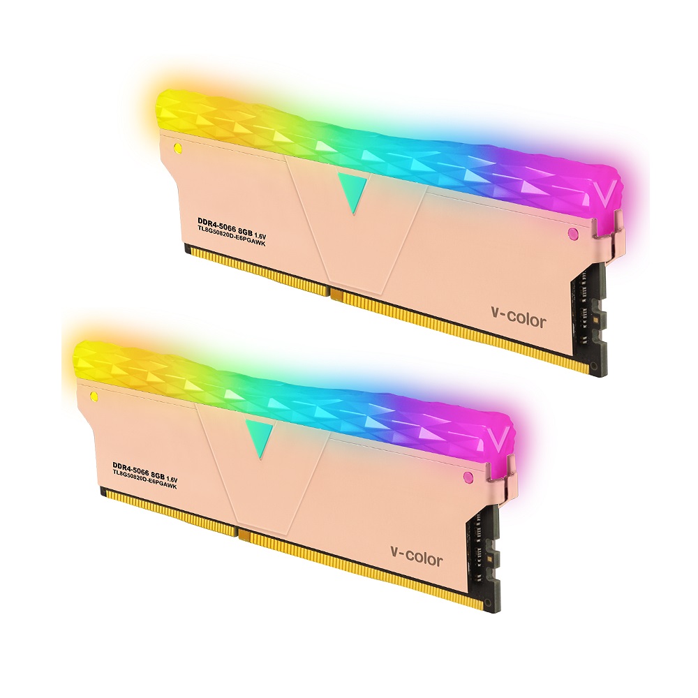 V-Color DDR4-5066 CL20 PRISM PRO RGB 골든아미스 패키지 (16GB(8Gx2))_이미지