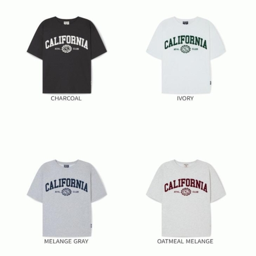 후아유 남녀공용 California Lettering T-shirt Over Fit WHRAG2322U