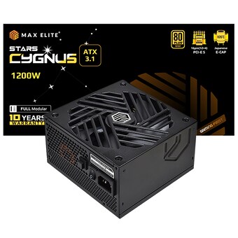 맥스엘리트 STARS CYGNUS <b>1200W</b> 80PLUS골드 풀모듈러 ATX3.1
