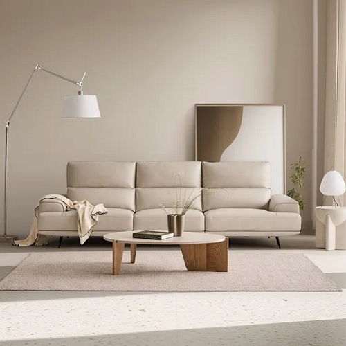 리바트 라에르 천연가죽 소파 4인용_이미지