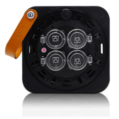 러그박스 4구 큐브릴 캡형 올블랙 (10m)_이미지