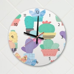 꾸밈 cb300-컬러풀선인장_인테리어벽시계