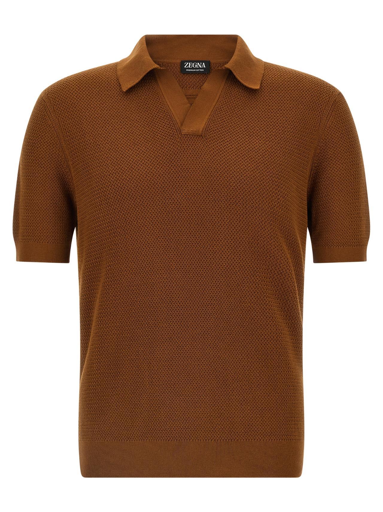 제냐 Premium cotton polo shirt Brown UHC26A3C31105 포함_이미지