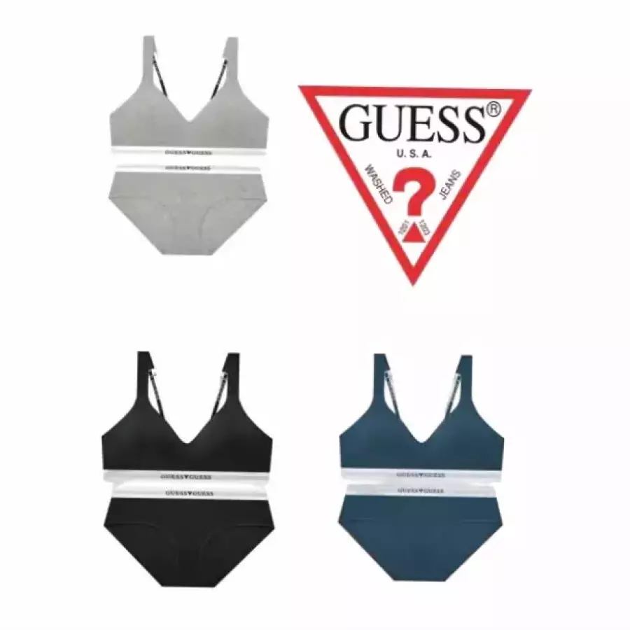 게스언더웨어 코튼스판 화이트밴딩 노와이어 브라SET GEWBR712_이미지