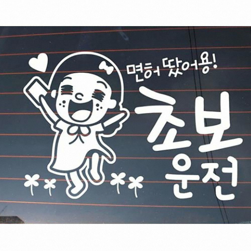 소녀 면허 땄어용 초보운전 스티커 LSC-662