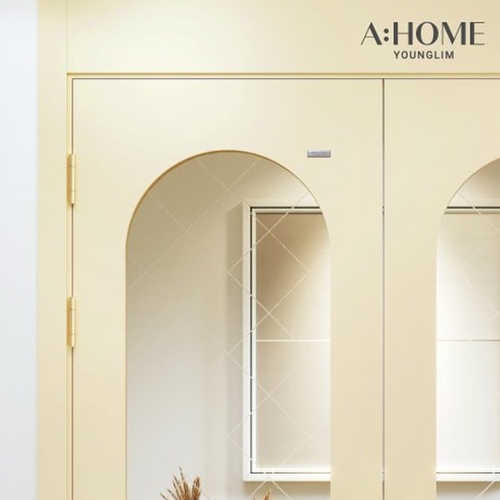 영림에이홈 엘리세 비대칭 양개형 투명유리 중문 (~1.4m)_이미지