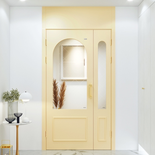 영림임업 영림에이홈 엘리세 비대칭 양개형 투명유리 중문 (~1.4m)