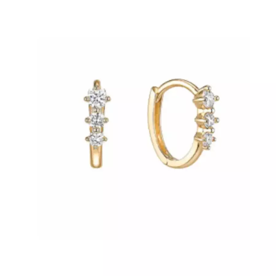 로이드 14K 트리플 다이아 원터치 GOLD 귀걸이 LOFQ2004D LOFQ2004D