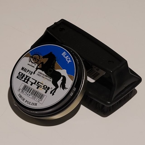 말표 구두약 솔세트 검정 40g_이미지