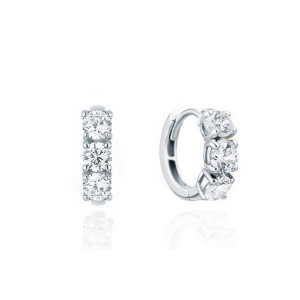 로이드 14K 쓰리 스톤 원터치 귀걸이 LOFP3017D