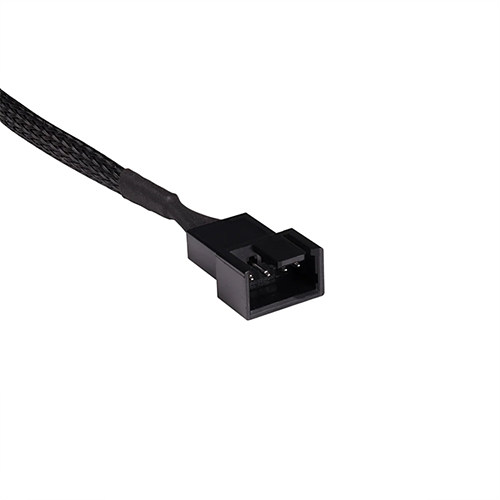 ALPHACOOL Y형 스플리터 4pin to 3x4pin PWM 케이블 (0.6m, 블랙)_이미지