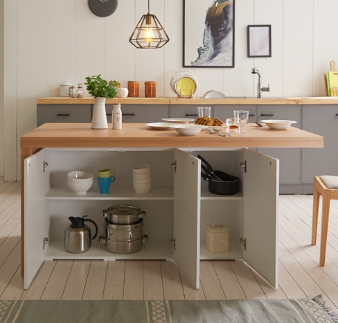 장인가구 프라임 수납 아일랜드식탁 1600 (의자별도)_이미지