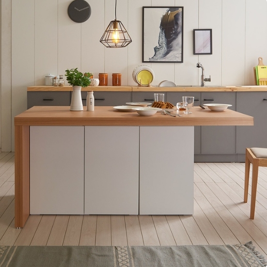 장인가구 프라임 수납 아일랜드식탁 1600 (의자별도)_이미지