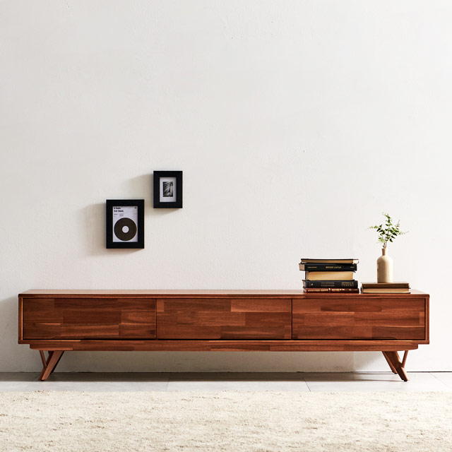 모노가구 모노 아카시아 1단 원목 거실장 1800