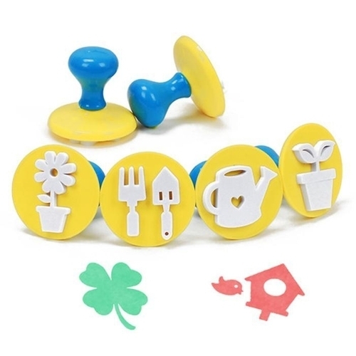 키즈맘아트 도장놀이 라인 스탬프 6종세트 정원꾸미기 47332186_이미지