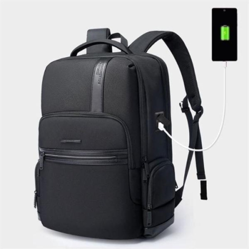 Rly 20대 패션 책가방 USB 포트 노트북 가방 검정 백팩 S9545843