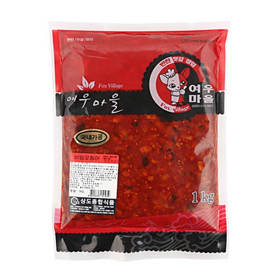 여우마을 비빔오징어젓 1kg (1개)