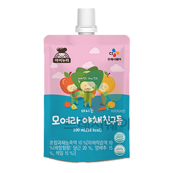 CJ프레시웨이 이츠웰 마시는 모여라 야채친구들 100ml (5개)_이미지