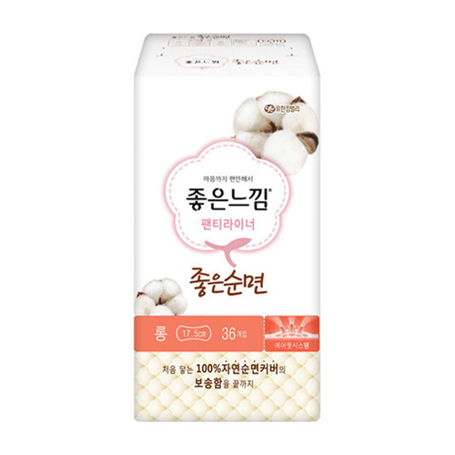 좋은느낌 좋은순면 팬티라이너 롱 36개 (1팩(36개))_이미지