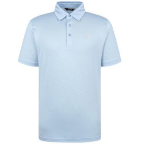 팬텀 사선 메쉬 자가드 카라 반팔티셔츠 211E2TO209_BL