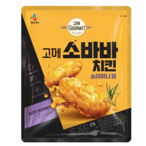 CJ제일제당 고메 소바바치킨 소이허니 윙 300g (2개)_이미지
