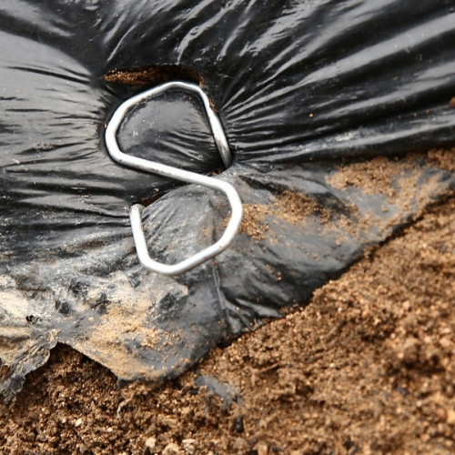 데팡스 멀칭 비닐하우스 비닐고정 팩 철 한랭사 잡초매트 부직포 고정핀_이미지