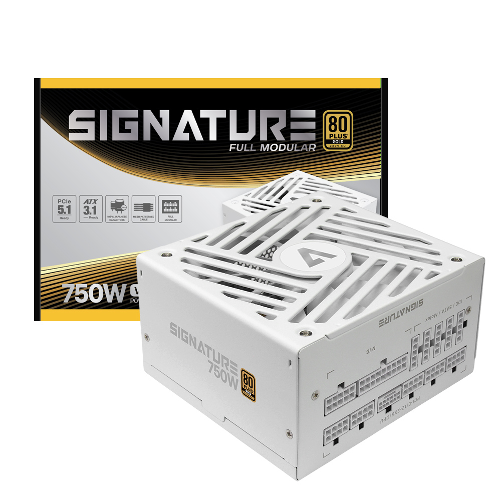 AONE 시그니처 750W 80PLUS골드 풀모듈러 ATX3.1 화이트이미지입니다. 누르면 해당 게시물로 새창이동합니다.