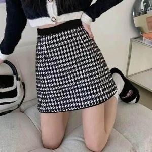 오노마 ONM 하운드 체크 스커트 미니 A라인 허리 밴딩으로 편함 S11576196_이미지
