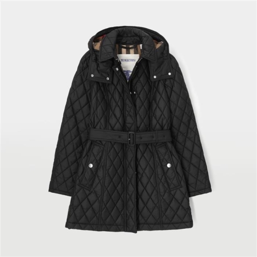 버버리 여성 헤밍필드 퀼팅 후드 자켓 81191331