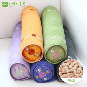 자연마을촌 편백나무 경추베개(대/큐브칩)_이미지