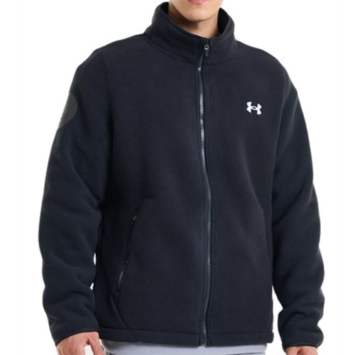 언더아머 APAC 본디드 플리스 재킷 1376615 (001, 블랙)_이미지