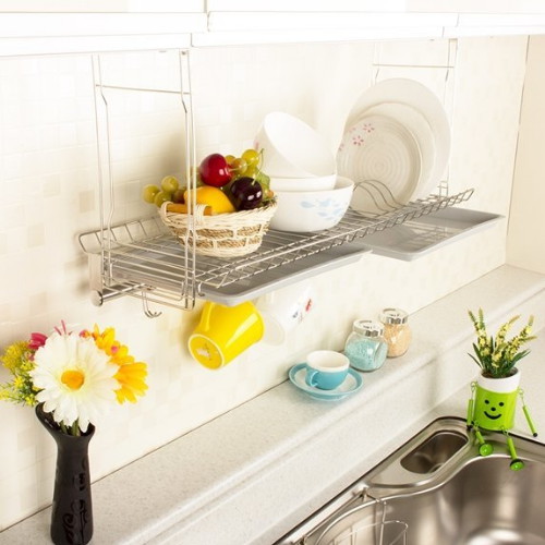 부착식 싱크선반 식기건조대 600 슬라이드