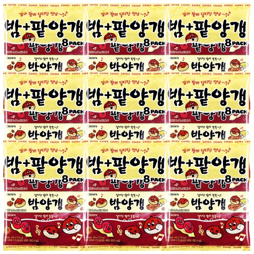 크라운제과 밤양갱 + 팥양갱 8개입 400g (9개)