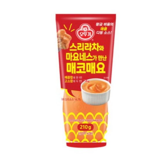 오뚜기 스리라차와 마요네스가 만난 매코매요 210g이미지입니다. 누르면 해당 게시물로 새창이동합니다.