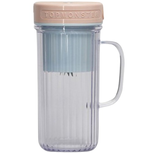에스엠제이 탑몬스터 휴대용 무선 믹서 텀블러 400ml (핑크)_이미지