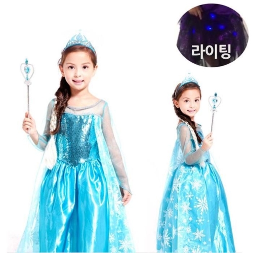 BZJL74CT_4C 라이팅 겨울왕국 고급형 엘사드레스